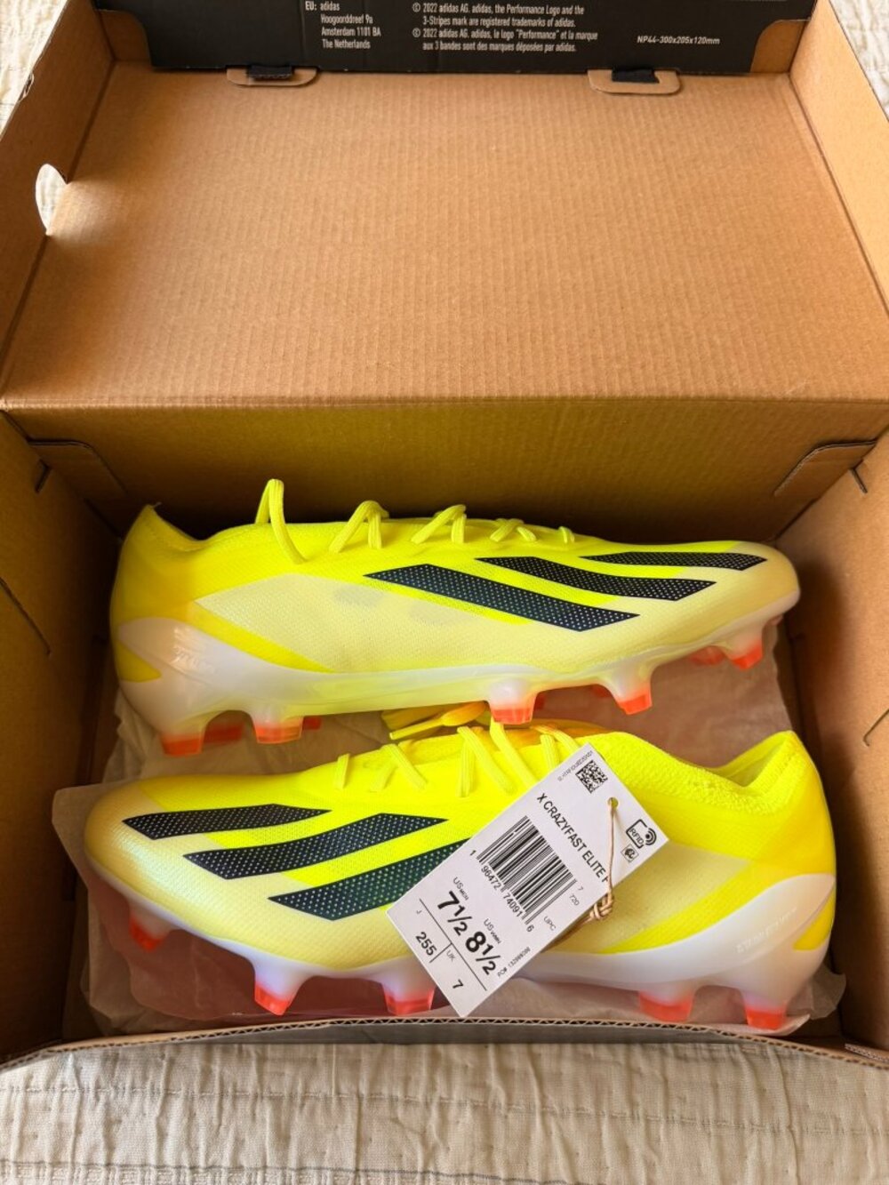 adidas X Crazyfast Elite FG Soccer Boots – Solar Yellow/Black/White NWT